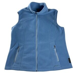 Eddie Bauer Polartec Fleece Vest Blue Full Zip Gorpcore 2XL